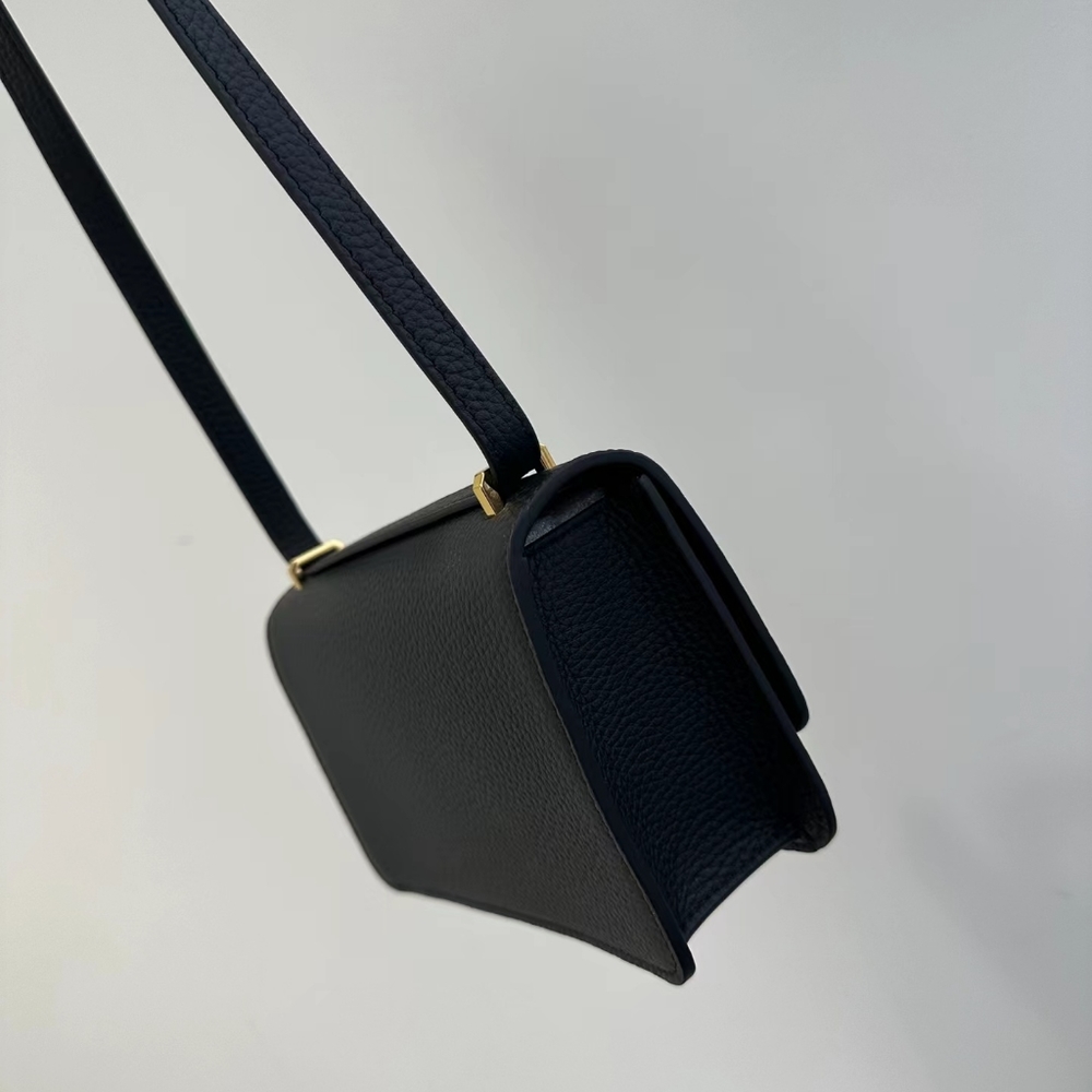 Burberry 23s lychee pattern cowhide TB metallic leather crossbody bag - Picture 5 of 9